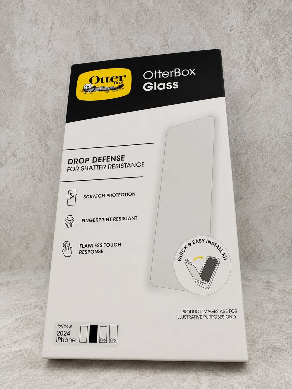 New In Box OtterBox Glass Screen Protector iPhone 16 Plus 15 Plus Install Kit